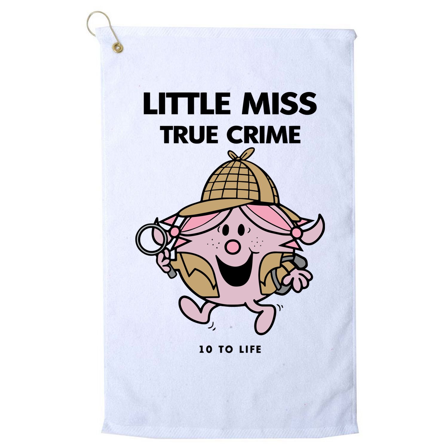 Little Miss True Crime Pigment Golf Towel
