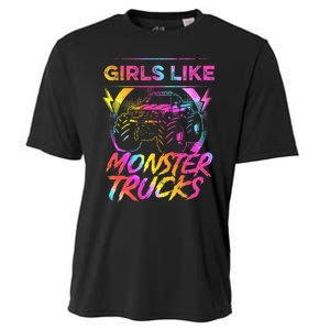 Like Monster Trucks Too Girl Monster Truck Cooling Performance Crew T-Shirt