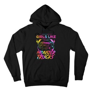 Like Monster Trucks Too Girl Monster Truck Hoodie