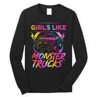 Like Monster Trucks Too Girl Monster Truck Long Sleeve Shirt