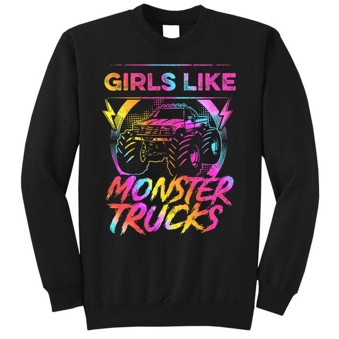 Like Monster Trucks Too Girl Monster Truck Sweatshirt