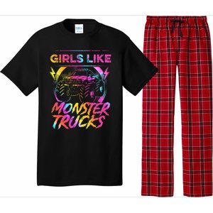 Like Monster Trucks Too Girl Monster Truck Pajama Set