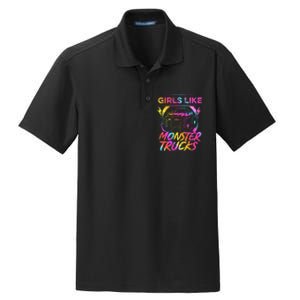 Like Monster Trucks Too Girl Monster Truck Dry Zone Grid Polo