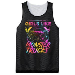 Like Monster Trucks Too Girl Monster Truck Mesh Reversible Basketball Jersey Tank