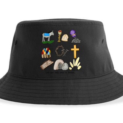 Let Me Tell You A Story Jesus Religious Christian Easter Sustainable Bucket Hat