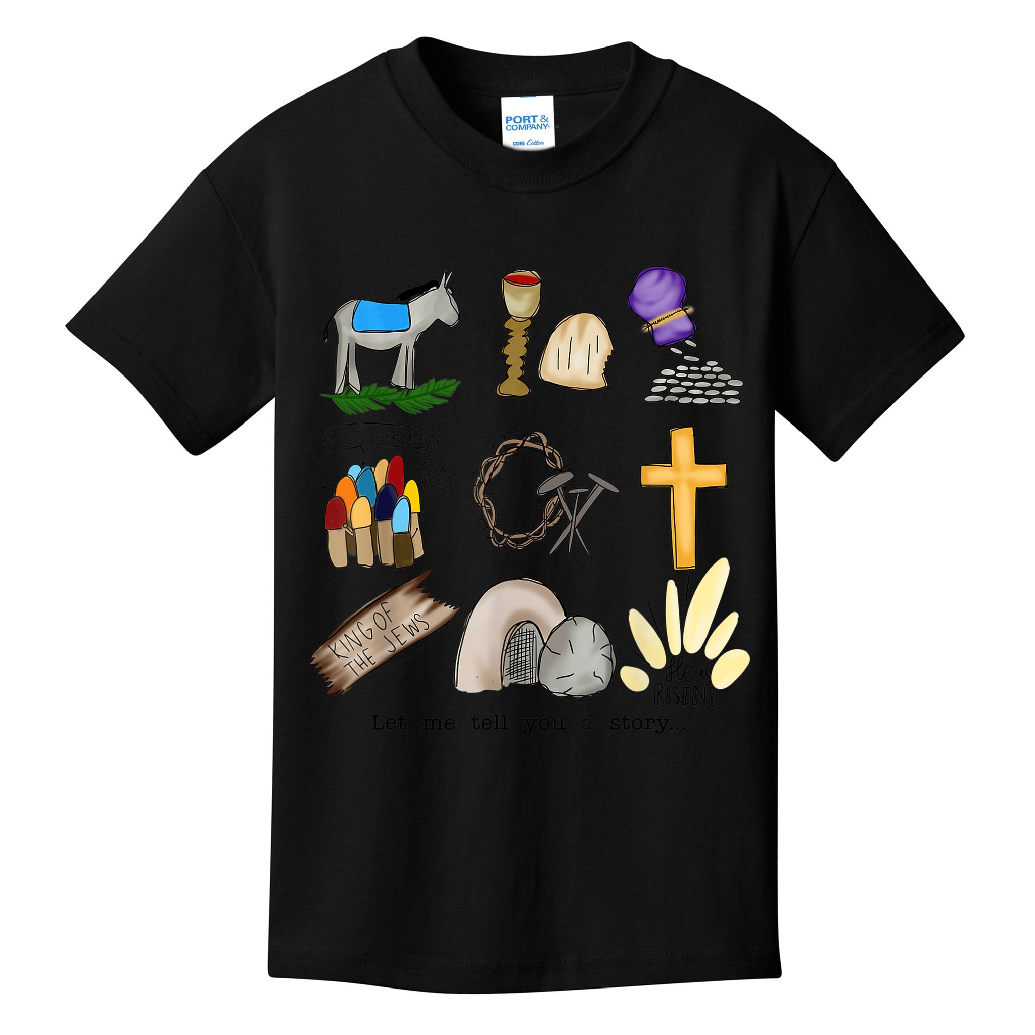 Let Me Tell You A Story Jesus Religious Christian Easter Kids T-Shirt