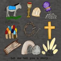 Let Me Tell You A Story Jesus Religious Christian Easter Vector Backpack