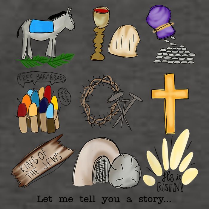 Let Me Tell You A Story Jesus Religious Christian Easter Vector Backpack