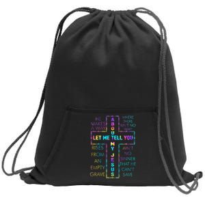 Let Me Tell You About My Jesus Christian Bible God Tie Dye Sweatshirt Cinch Pack Bag