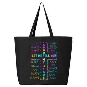 Let Me Tell You About My Jesus Christian Bible God Tie Dye 25L Jumbo Tote