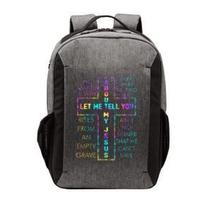 Let Me Tell You About My Jesus Christian Bible God Tie Dye Vector Backpack