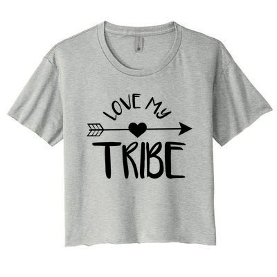 Love My Tribe Mom Bride Team Reunion Gift Women's Crop Top Tee