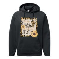 Let Me Tell You About My Jesus Christian Sunflower Performance Fleece Hoodie