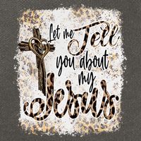 Let Me Tell You About My Jesus Leopard Bleached Bible Cotton Canvas Backpack
