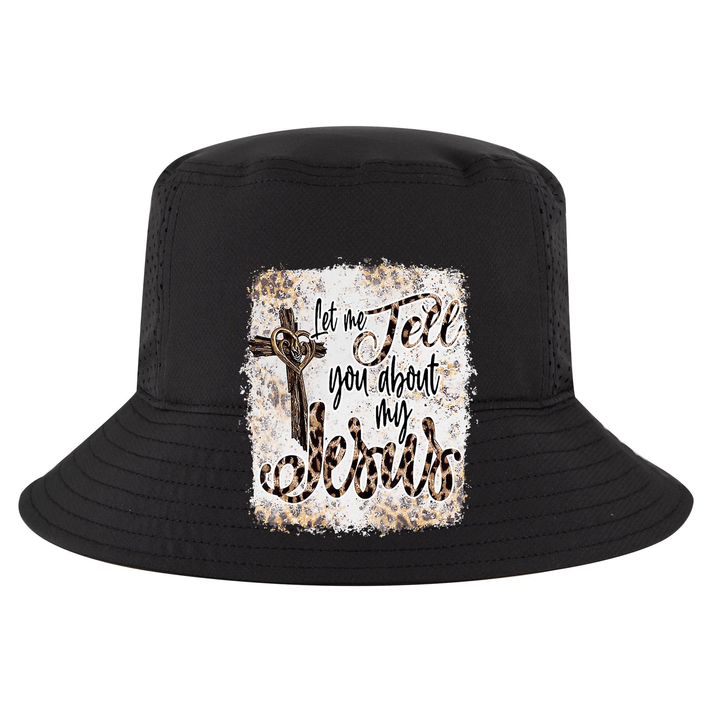 Let Me Tell You About My Jesus Leopard Bleached Bible Vector Backpack