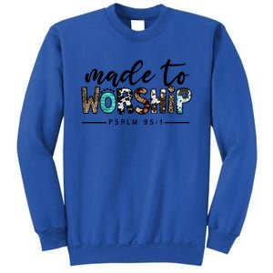 Leopard Made To Worship Bible Christian Western Country Gift Sweatshirt