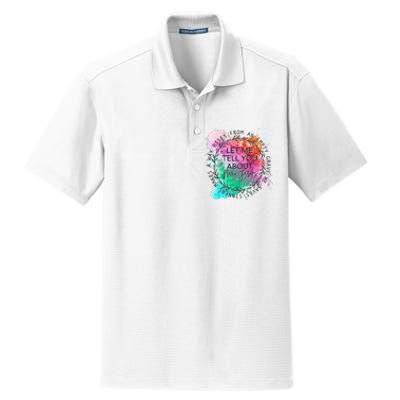 Let Me Tell You About My Jesus Tie Dye, Christian Bible God Dry Zone Grid Polo