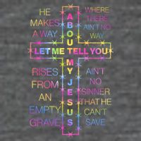 Let Me Tell You About My Jesus 7 Panel Mesh Trucker Snapback Hat