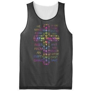 Let Me Tell You About My Jesus Mesh Reversible Basketball Jersey Tank