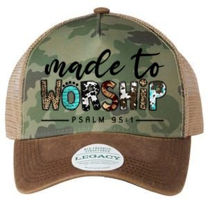 Leopard Made To Worship Bible Christian Western Country Gift Legacy Tie Dye Trucker Hat