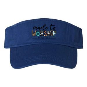 Leopard Made To Worship Bible Christian Western Country Gift Valucap Bio-Washed Visor