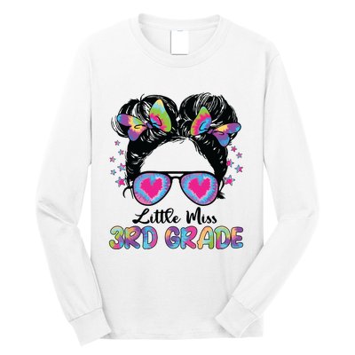 Little Miss Third Grade Girl Back To School 3rd Grade Long Sleeve Shirt