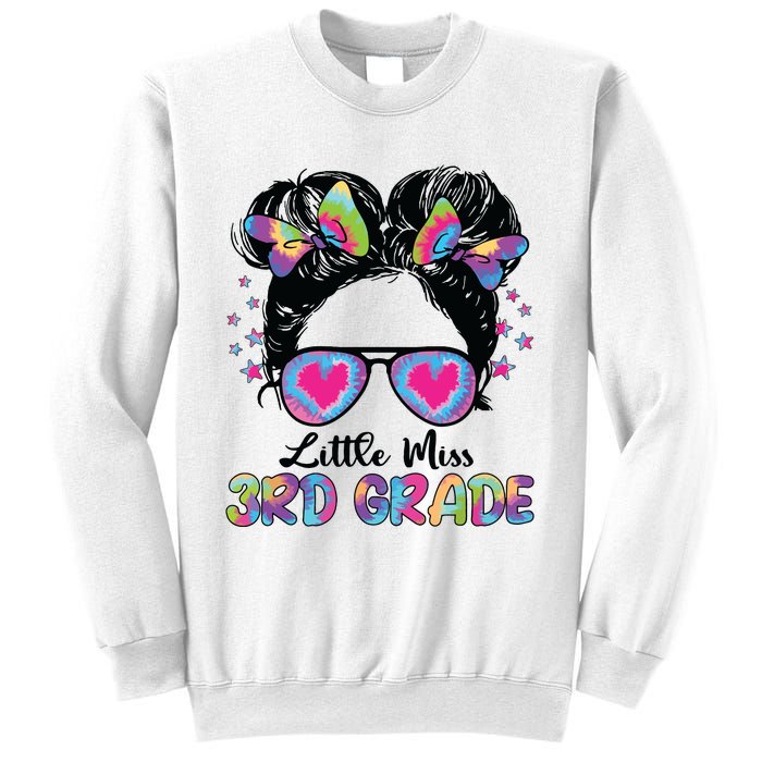 Little Miss Third Grade Girl Back To School 3rd Grade Sweatshirt