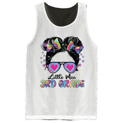 Little Miss Third Grade Girl Back To School 3rd Grade Mesh Reversible Basketball Jersey Tank