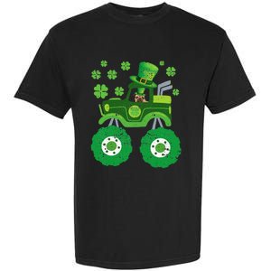 Leprechaun Monster Truck Pugs St Patricks Day Dog Lover Garment-Dyed Heavyweight T-Shirt