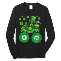 Leprechaun Monster Truck Pugs St Patricks Day Dog Lover Long Sleeve Shirt