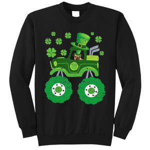 Leprechaun Monster Truck Pugs St Patricks Day Dog Lover Sweatshirt