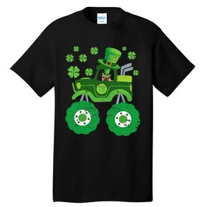 Leprechaun Monster Truck Pugs St Patricks Day Dog Lover Tall T-Shirt