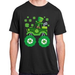 Leprechaun Monster Truck Pugs St Patricks Day Dog Lover Adult ChromaSoft Performance T-Shirt