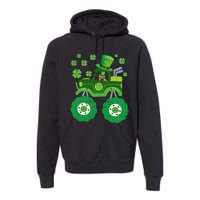 Leprechaun Monster Truck Pugs St Patricks Day Dog Lover Premium Hoodie