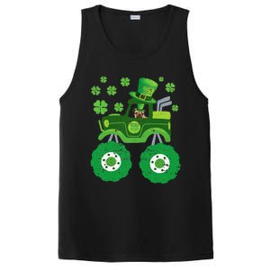 Leprechaun Monster Truck Pugs St Patricks Day Dog Lover PosiCharge Competitor Tank