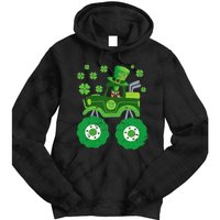 Leprechaun Monster Truck Pugs St Patricks Day Dog Lover Tie Dye Hoodie