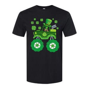 Leprechaun Monster Truck Pugs St Patricks Day Dog Lover Softstyle CVC T-Shirt