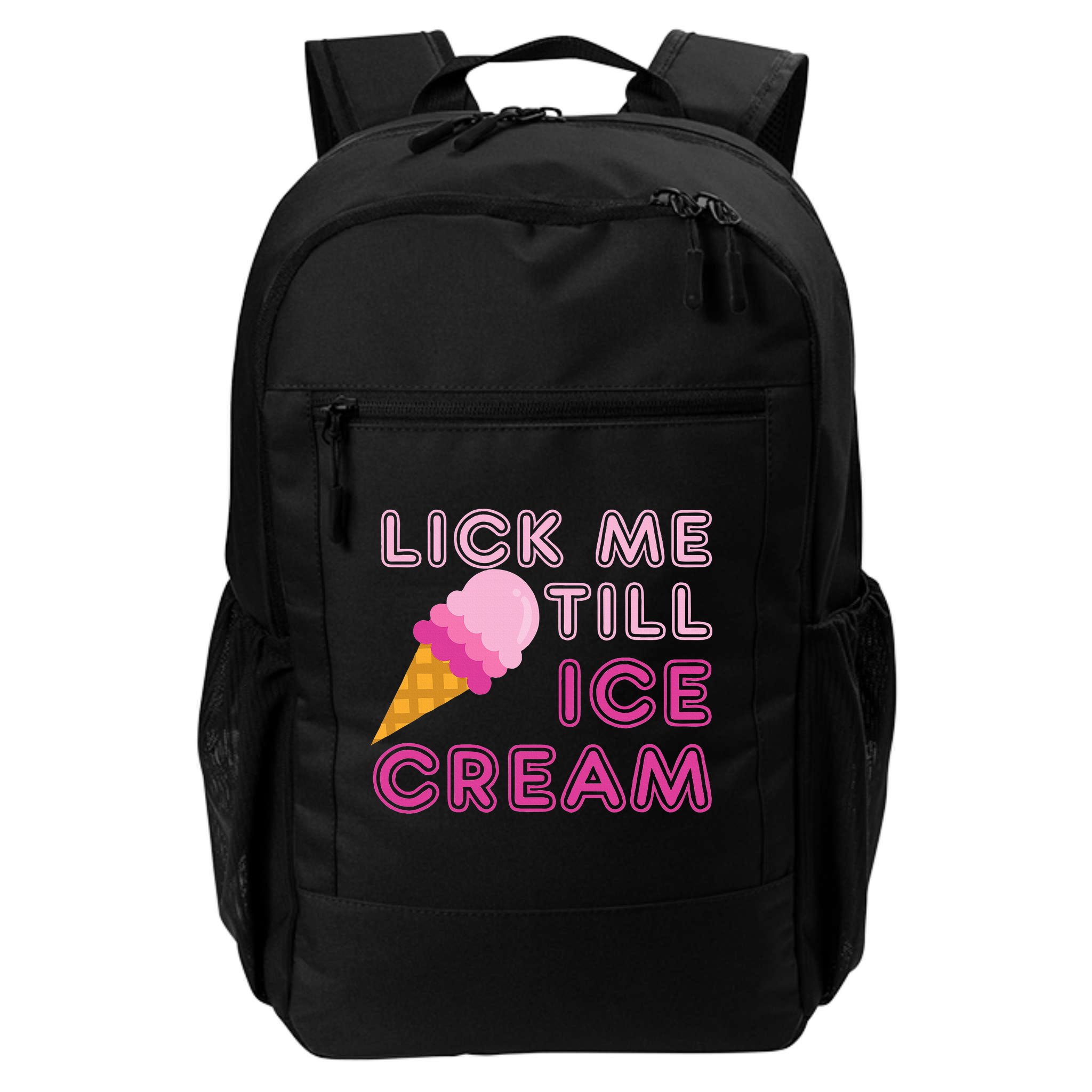 Lick Me Till Ice Cream Funny saying Backpack
