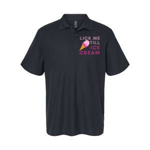 Lick Me Till Ice Cream Funny saying Softstyle Adult Sport Polo