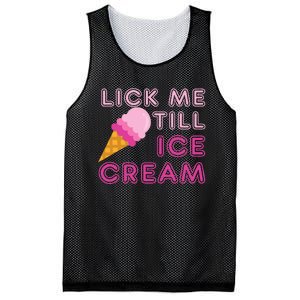 Lick Me Till Ice Cream Funny saying Mesh Reversible Basketball Jersey Tank