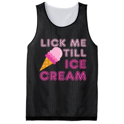 Lick Me Till Ice Cream Funny saying Mesh Reversible Basketball Jersey Tank