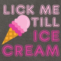 Lick Me Till Ice Cream Funny saying Cotton Canvas Backpack