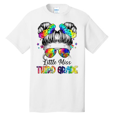 Little Miss Third Grade Messy Bun Back To School Tall T-Shirt