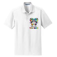 Little Miss Third Grade Messy Bun Back To School Dry Zone Grid Polo