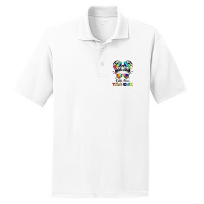 Little Miss Third Grade Messy Bun Back To School PosiCharge RacerMesh Polo