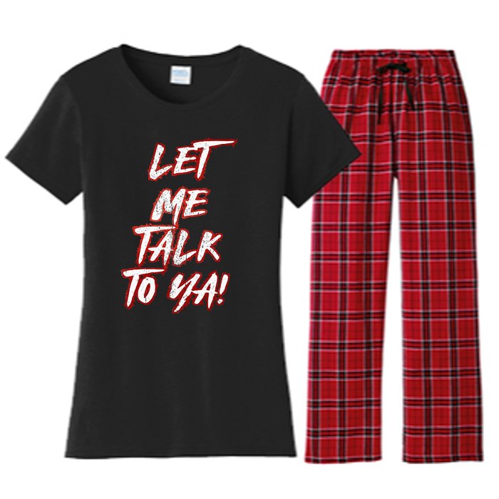 Let Me Talk To Ya Simple Women's Flannel Pajama Set