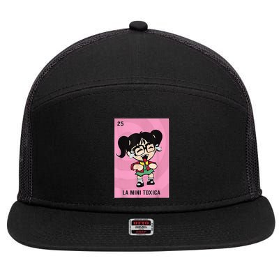 La Mini Toxica Card Mexican Lottery Card Baby Girl 7 Panel Mesh Trucker Snapback Hat
