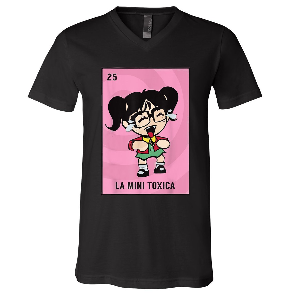 La Mini Toxica Card Mexican Lottery Card Baby Girl V-Neck T-Shirt