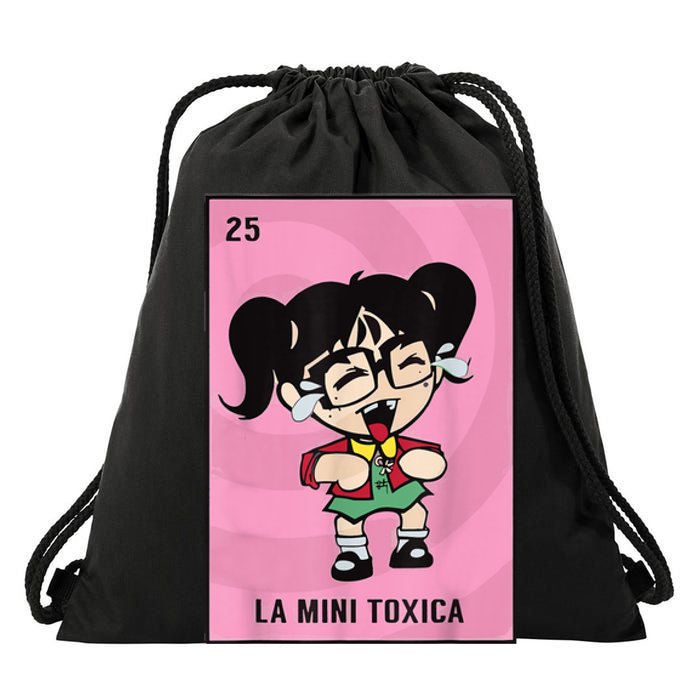 La Mini Toxica Card Mexican Lottery Card Baby Girl Drawstring Bag