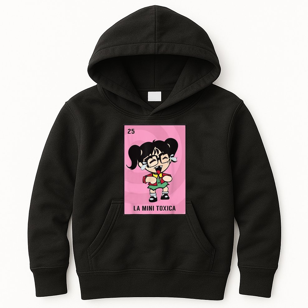 La Mini Toxica Card Mexican Lottery Card Baby Girl Kids Hoodie